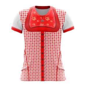 Trachtenshirt Herzl Rot-Weiß