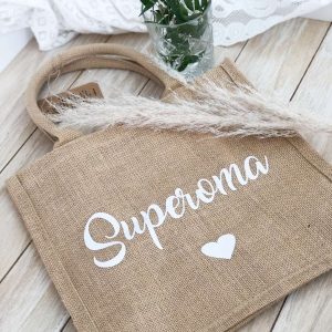 Jutetasche mit Aufdruck
