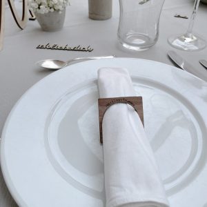 Serviettenring Quadrat Heiraten personalisiert